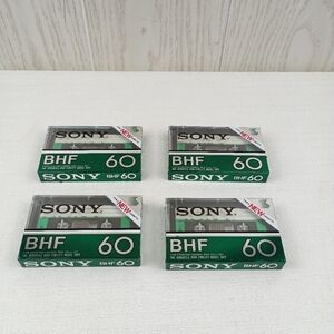 VINTAGE *NEW* SONY BHF Type 1 60 Cassette Tape RARE set of 4 sealed tapes